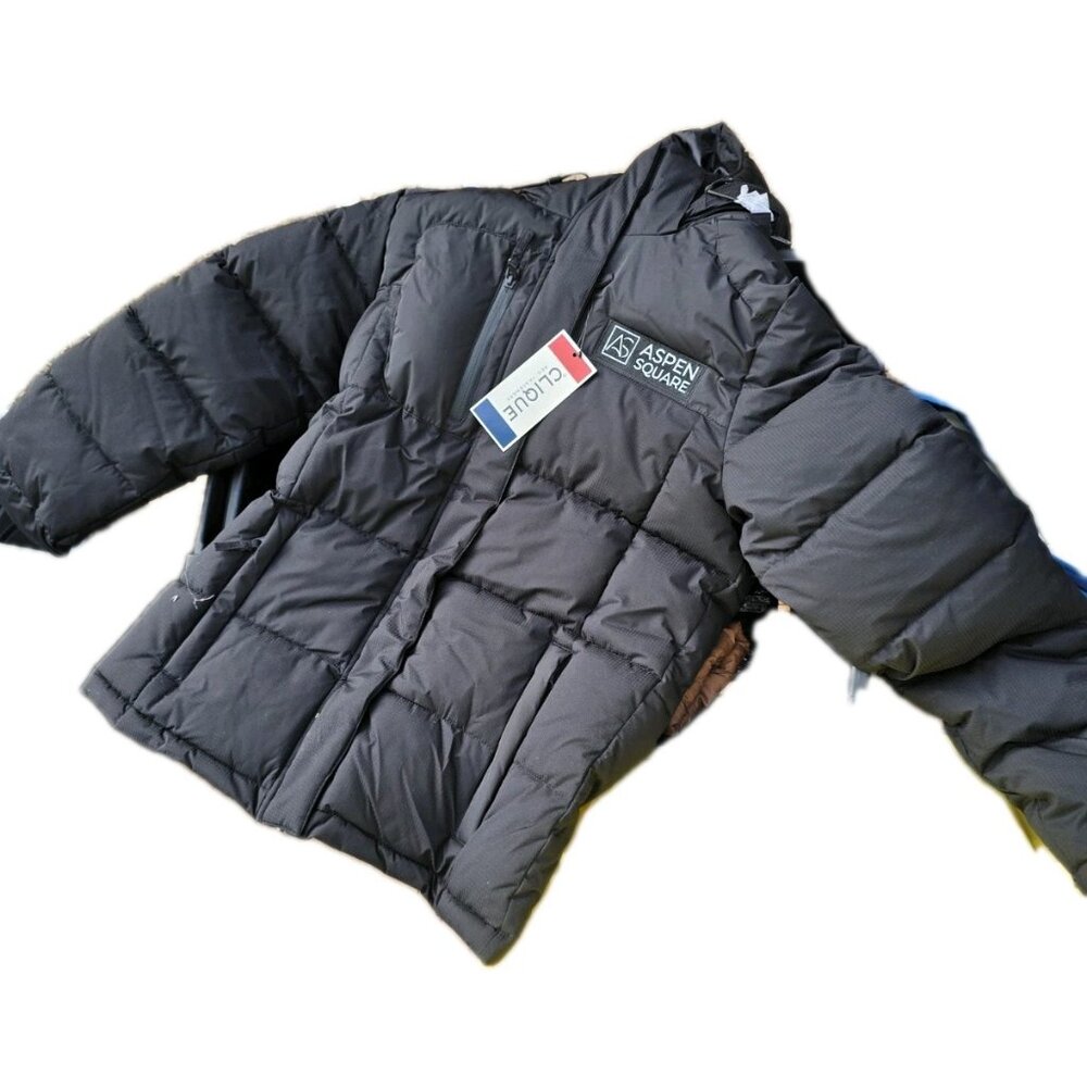 Aspen Square Black Puffer Jacket Size Medium